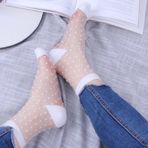 NWT white transparent socks! - Picture 3 of 3